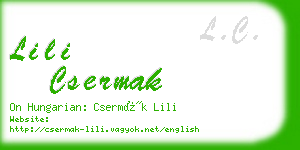 lili csermak business card